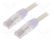 Patch cord; TX6A™ 10Gig,U/UTP; 6a; wire; Cu; PVC; white; 1m; 24AWG PANDUIT