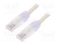 Patch cord; TX6™ PLUS,U/UTP; 6; stranded; Cu; LSZH; white; 2m; 24AWG 