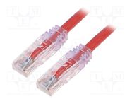 Patch cord; TX6™ PLUS,U/UTP; 6; stranded; Cu; LSZH; red; 5m; 24AWG 