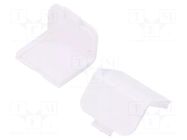 Stopper; ABS; white; 10pcs. KRADEX