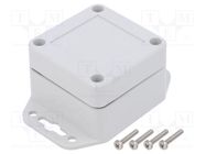 Enclosure: multipurpose; X: 60mm; Y: 60mm; Z: 40mm; ZP; ABS; IP67 KRADEX