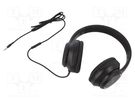 Headphones with microphone; black; Jack 3,5mm; 1.2m; 20÷20000Hz LOGILINK