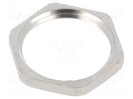 Nut; PG13,5; brass; Thread: PG; Plating: nickel; -100÷300°C HELLERMANNTYTON