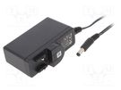 Power supply: switched-mode; mains,plug; 15VDC; 1.25A; 18W; 87.5% XP POWER