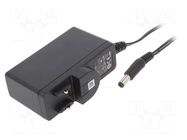 Power supply: switching; mains,plug-in; 15VDC; 1.25A; 18W; 87.5% XP POWER