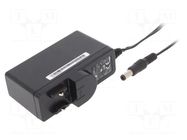 Power supply: switching; mains,plug-in; 15VDC; 1.6A; 24W; 87.7% XP POWER