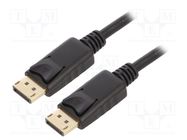 Cable; DisplayPort 1.2,HDCP; DisplayPort plug,both sides; 2m LOGILINK