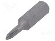 Screwdriver bit; Phillips; PH0; Overall len: 25mm BETA