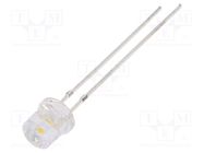 LED; 5mm; white warm; 1120÷1560mcd; 140°; Front: flat; 2.9÷3.6V OPTOSUPPLY