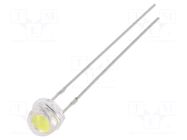 LED; white cold; 4.8mm; 5800÷7000mcd; 100°; Front: convex; 11÷13lm OPTOSUPPLY