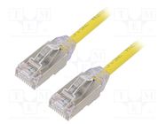 Patch cord; F/UTP,TX6A-28™; 6a; solid; Cu; LSZH; yellow; 2m; 28AWG PANDUIT