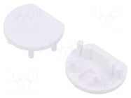 Cap for LED profiles; white; 2pcs; ABS; PEN12 TOPMET