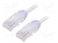 Patch cord; TX6A-28™,U/UTP; 6a; wire; Cu; LSZH; white; 5m; 28AWG PANDUIT