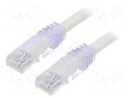 Patch cord; TX6A™ 10Gig,U/UTP; 6a; wire; Cu; PVC; white; 0.5m; 24AWG PANDUIT