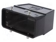 Enclosure for connectors: HDC; size 16B; Han® M; IP65; zinc alloy HARTING
