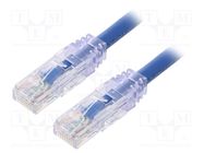 Patch cord; TX6A™ 10Gig,U/UTP; 6a; wire; Cu; PVC; blue; 0.5m; 24AWG PANDUIT