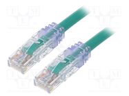 Patch cord; TX6A™ 10Gig,U/UTP; 6a; wire; Cu; PVC; green; 2m; 24AWG PANDUIT