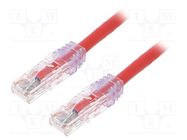 Patch cord; TX6™ PLUS,U/UTP; 6; stranded; Cu; LSZH; red; 3m; 24AWG PANDUIT