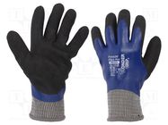 Protective gloves; Size: 9,L; blue; latex,polyester WONDER GRIP