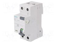 RCD breaker; Inom: 25A; Ires: 30mA; Poles: 1+N; 230/400VAC; IP20 SIEMENS