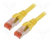 Patch cord; S/FTP; 6; stranded; Cu; LSZH; yellow; 10m; 27AWG DIGITUS