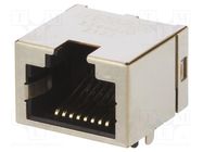 Socket; RJ45; PIN: 8; gold-plated; Layout: 8p8c; on PCBs; THT PHOENIX CONTACT