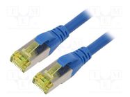 Patch cord; S/FTP; 6a; stranded; Cu; LSZH; blue; 1m; 26AWG DIGITUS