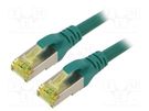 Patch cord; S/FTP; 6a; stranded; Cu; LSZH; green; 1m; 26AWG DIGITUS