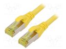 Patch cord; S/FTP; 6a; stranded; Cu; LSZH; yellow; 0.5m; 26AWG DIGITUS