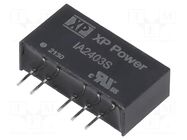 Converter: DC/DC; 1W; Uin: 24VDC; Uout: 3.3VDC; Uout2: -3.3VDC; SIP XP POWER