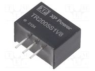 Converter: DC/DC; Uin: 3÷5.5V; Uout: 1.8VDC; Iout: 2A; SIP3; 1.2MHz XP POWER