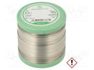 Soldering wire; Sn99,3Cu0,7; 0.8mm; 0.5kg; lead free; reel; 220°C BROQUETAS