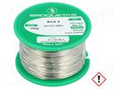 Soldering wire; Sn97Ag3; 0.5mm; 100g; lead free; reel; 221°C BROQUETAS