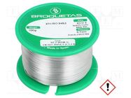 Soldering wire; tin; Sn97Cu3; 0.7mm; 100g; lead free; reel; 230°C BROQUETAS
