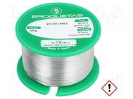 Tin; lead free; Sn97Cu3; 0.7mm; 100g; reel; 230°C; Flux: SW26 BROQUETAS