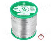 Tin; lead free; Sn97Cu3; 0.7mm; 500g; reel; 230°C; Flux: SW26 BROQUETAS