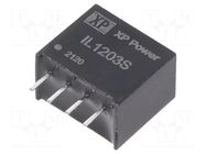 Converter: DC/DC; 2W; Uin: 12VDC; Uout: 3.3VDC; Iout: 400mA; SIP; THT XP POWER