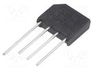 Bridge rectifier: single-phase; Urmax: 600V; If: 4A; Ifsm: 125A DC COMPONENTS