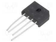Bridge rectifier: single-phase; Urmax: 100V; If: 8A; Ifsm: 175A DC COMPONENTS
