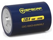 Supercapacitor; 1500F; 2.85VDC; Ø60.8x91.4mm; Ifsm: 1355A SPSCAP