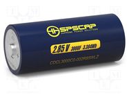 Supercapacitor; 3000F; 2.85VDC; Ø60.8x144.4mm; Ifsm: 2222A SPSCAP
