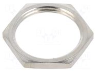 Nut; M25; brass; Thread: metric; Pitch: 1.5; Plating: nickel HELLERMANNTYTON