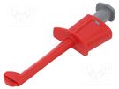 Clip-on probe; hook type; 20A; red; Grip capac: max.12.3mm; 1000V ELECTRO-PJP