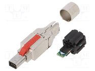 Connector: Mini I/O Type 1 (D); plug; PIN: 4; Cat: 5e; shielded TE Connectivity