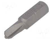 Screwdriver bit; Tri-Wing®; TW3; Overall len: 25mm BETA