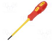 Screwdriver; insulated; slot; SL 2,5; Blade length: 75mm BM GROUP