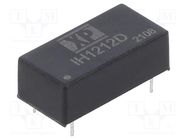 Converter: DC/DC; 2W; Uin: 12V; Uout: 12VDC; Uout2: -12VDC; Iout: 84mA XP POWER