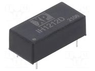 Converter: DC/DC; 2W; Uin: 12VDC; Uout: 12VDC; Uout2: -12VDC; DIP; THT XP POWER