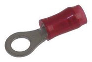 TERMINAL, RING TONGUE, #8, RED, 16AWG