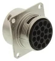 CIRCULAR CONNECTOR RCPT, SIZE 16, 19POS, WALL